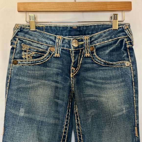 TRUE RELIGION Joey Twisted seam flare jeans 25 - Picture 3 of 5